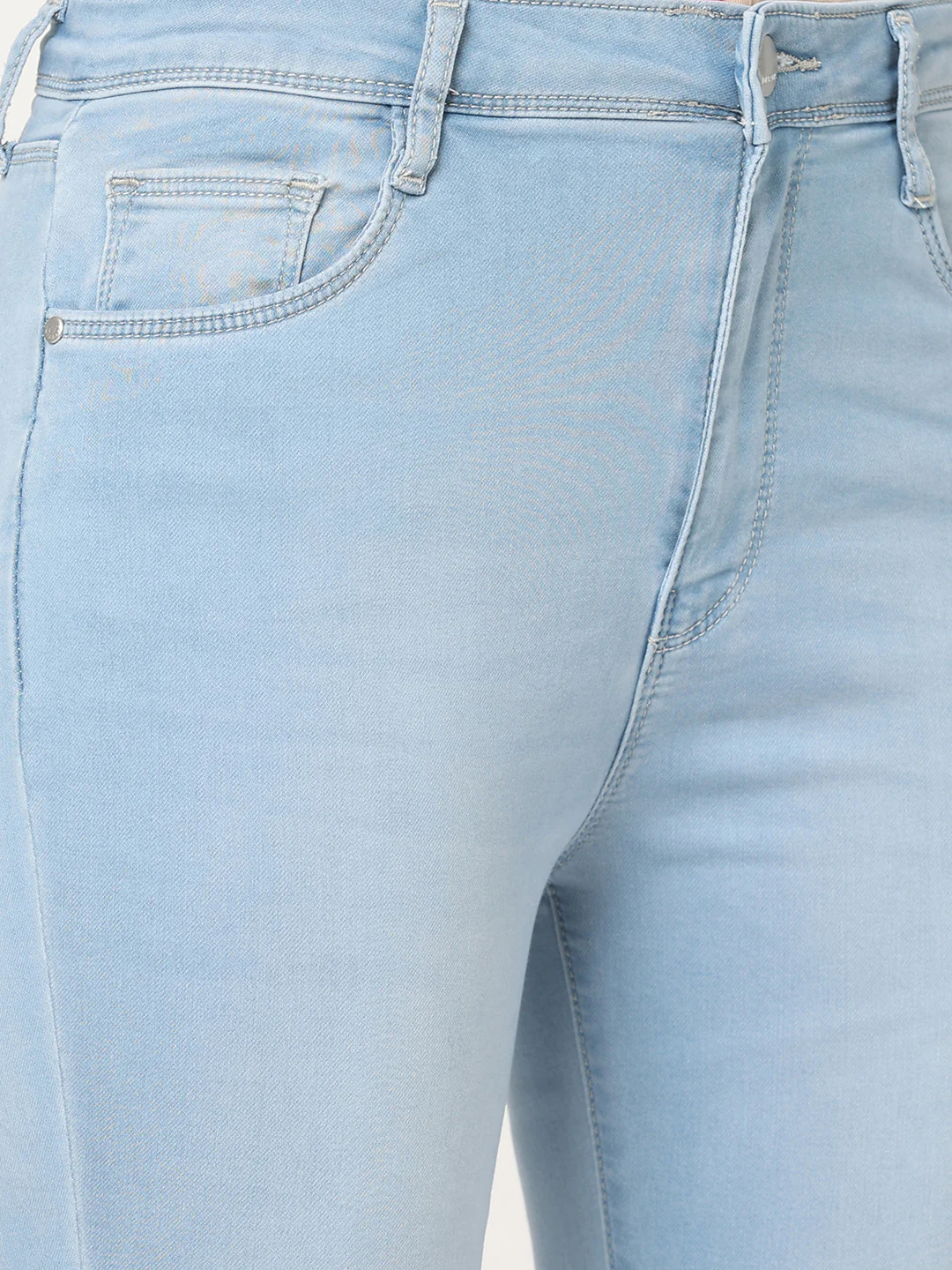 Women Light Blue Sky High-Rise Skinny Jeans - Image 5
