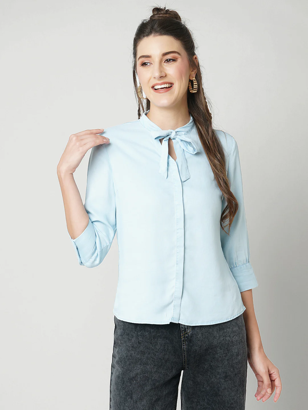 Women Light Blue Top - Image 2