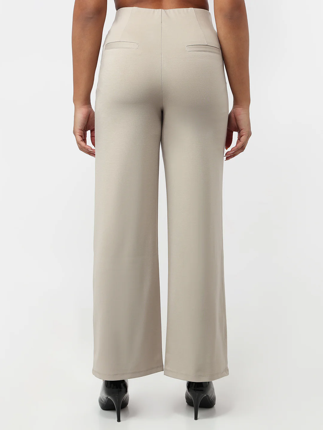Women Light Fawn Wide Leg Treggings - Image 3