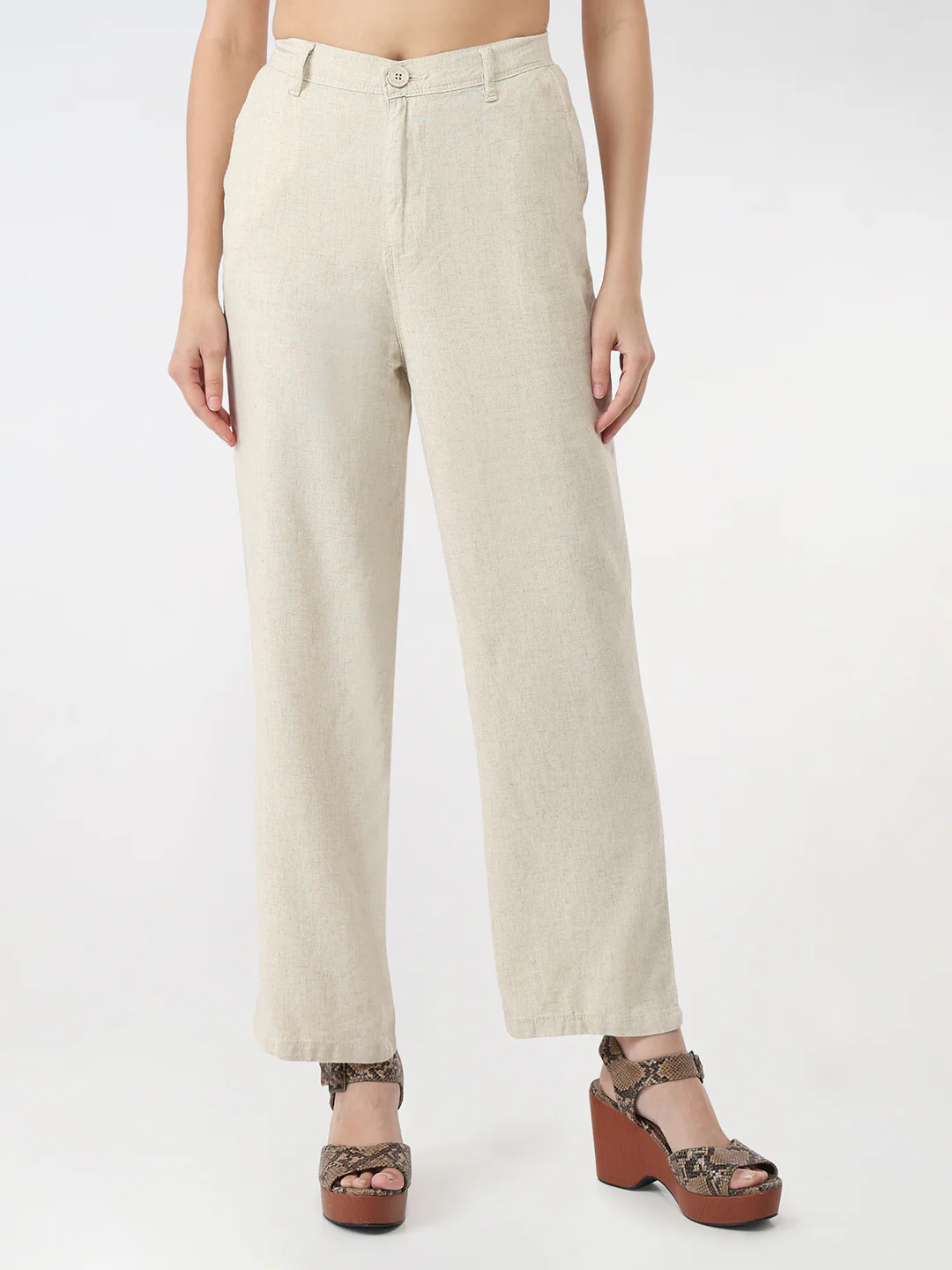 Women Light Natural Loose Straight Fit Korean Pant - Image 2