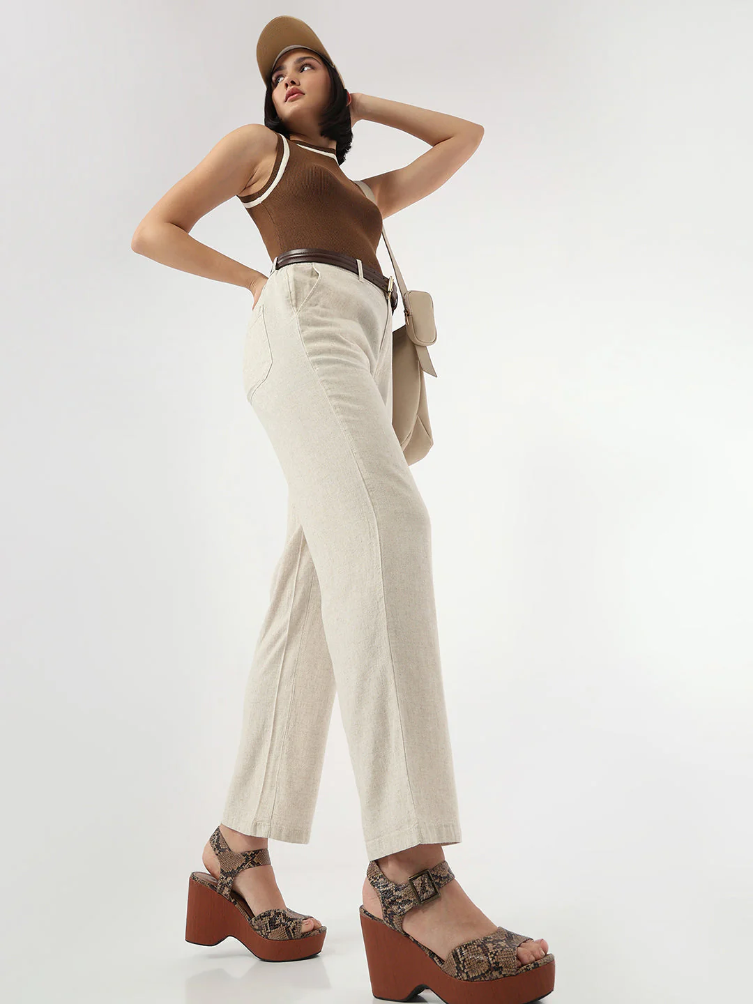 Women Light Natural Loose Straight Fit Korean Pants