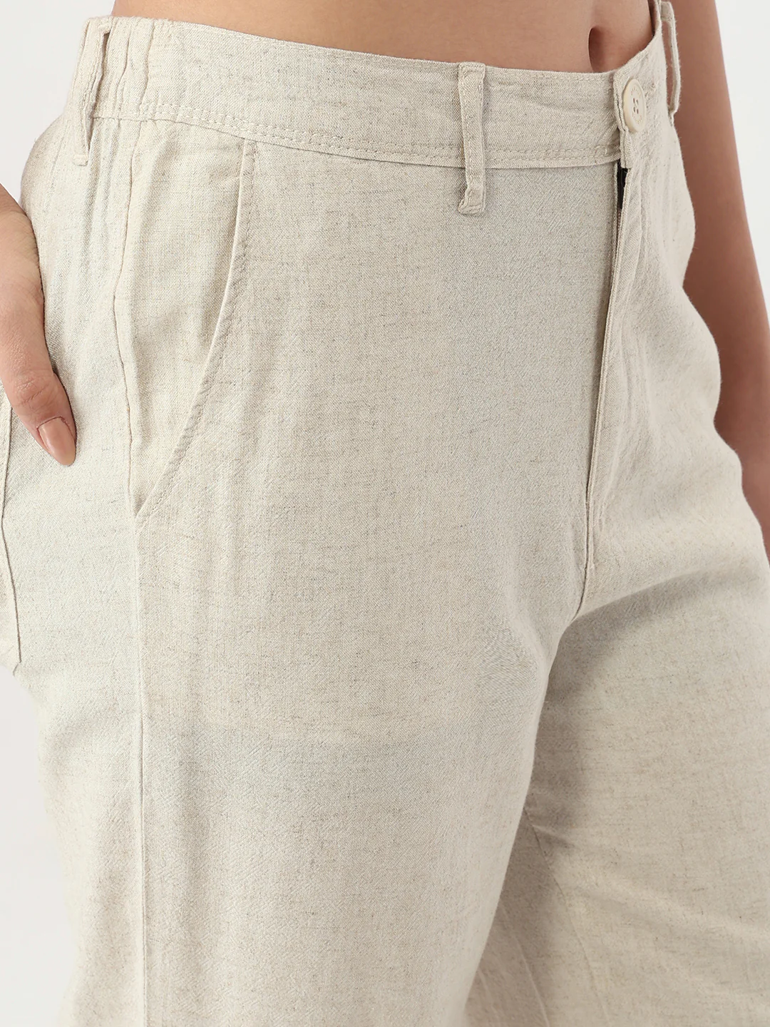 Women Light Natural Loose Straight Fit Korean Pants - Image 4