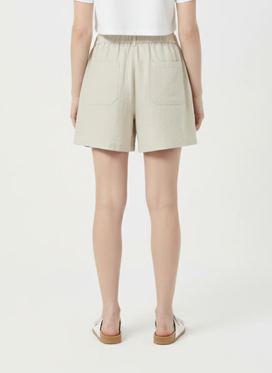 Women Light Natural Mid-Rise Shorts - Image 3