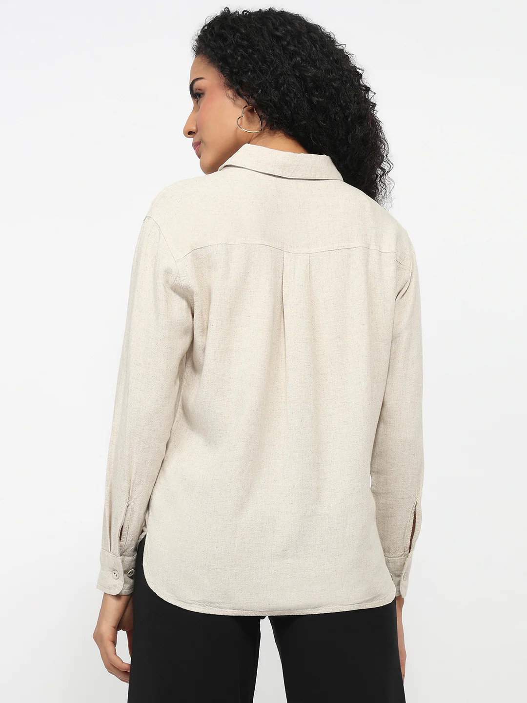 Women Light Natural Oversized Shirt - Image 3