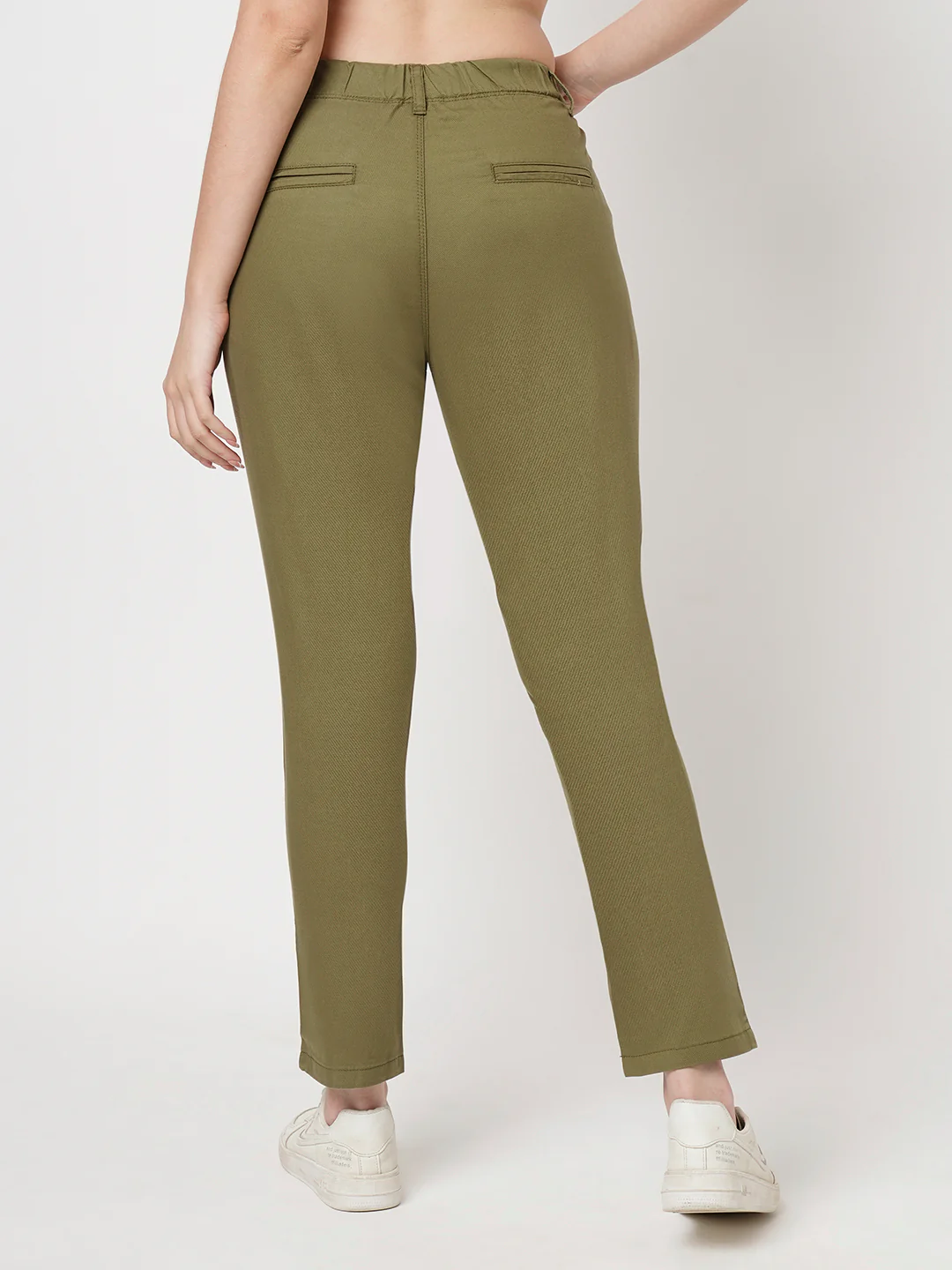 Women Light Olive Trousers - Image 3