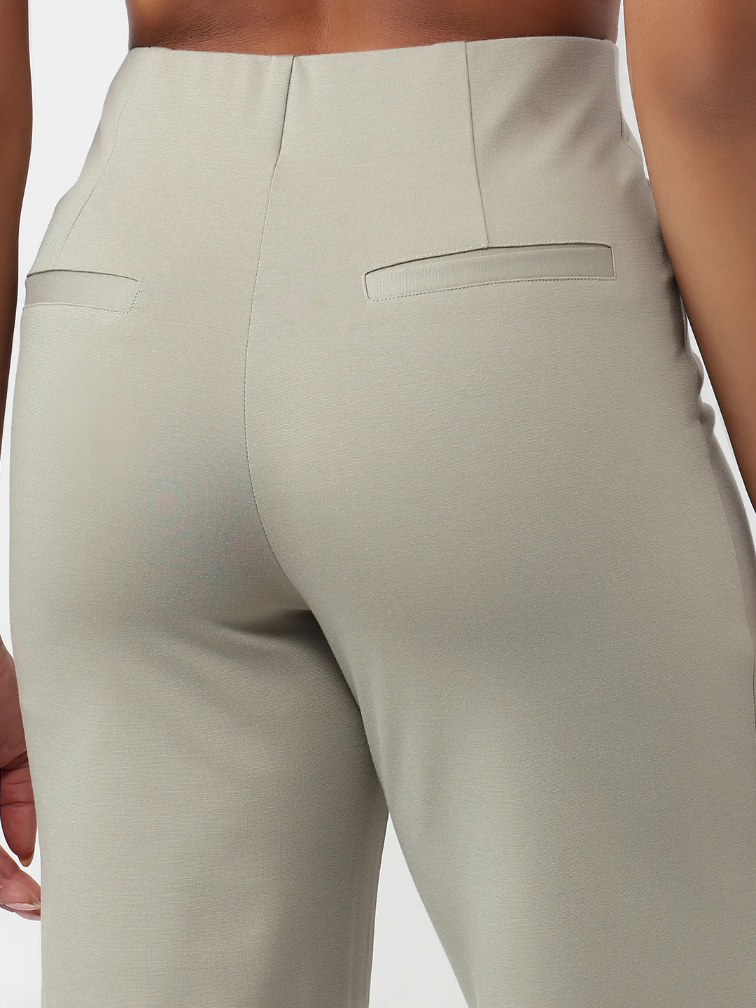 Women Light Olive Wide Leg Treggings - Image 7