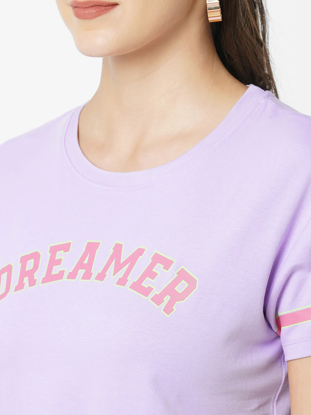 Women Lilac Crop T-Shirt - Image 4