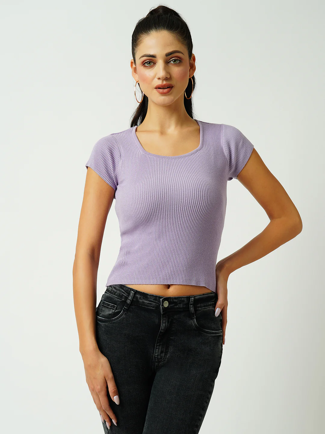 Women Lilac Flat Knit - Image 2