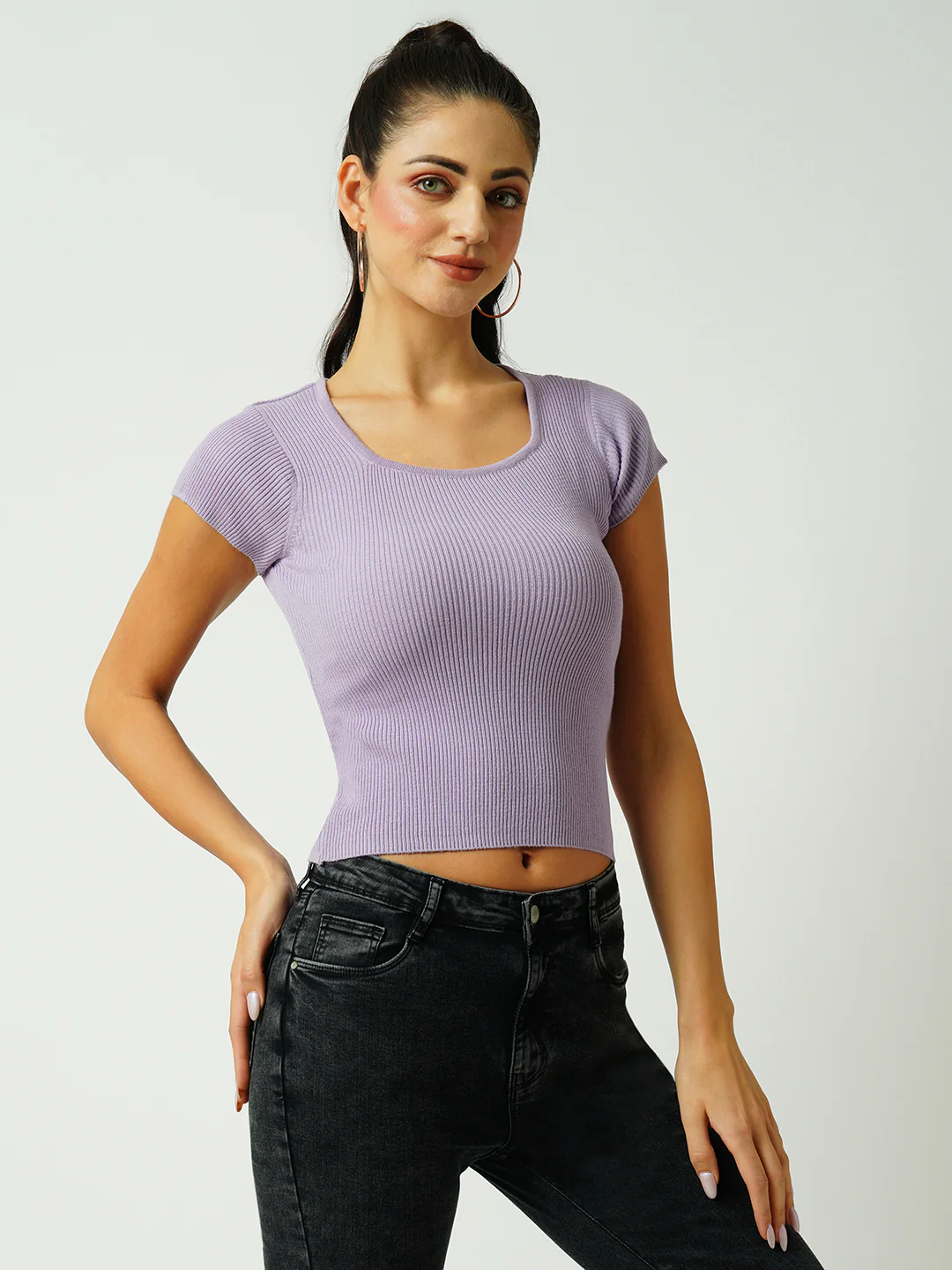 Women Lilac Flat Knit - Image 5