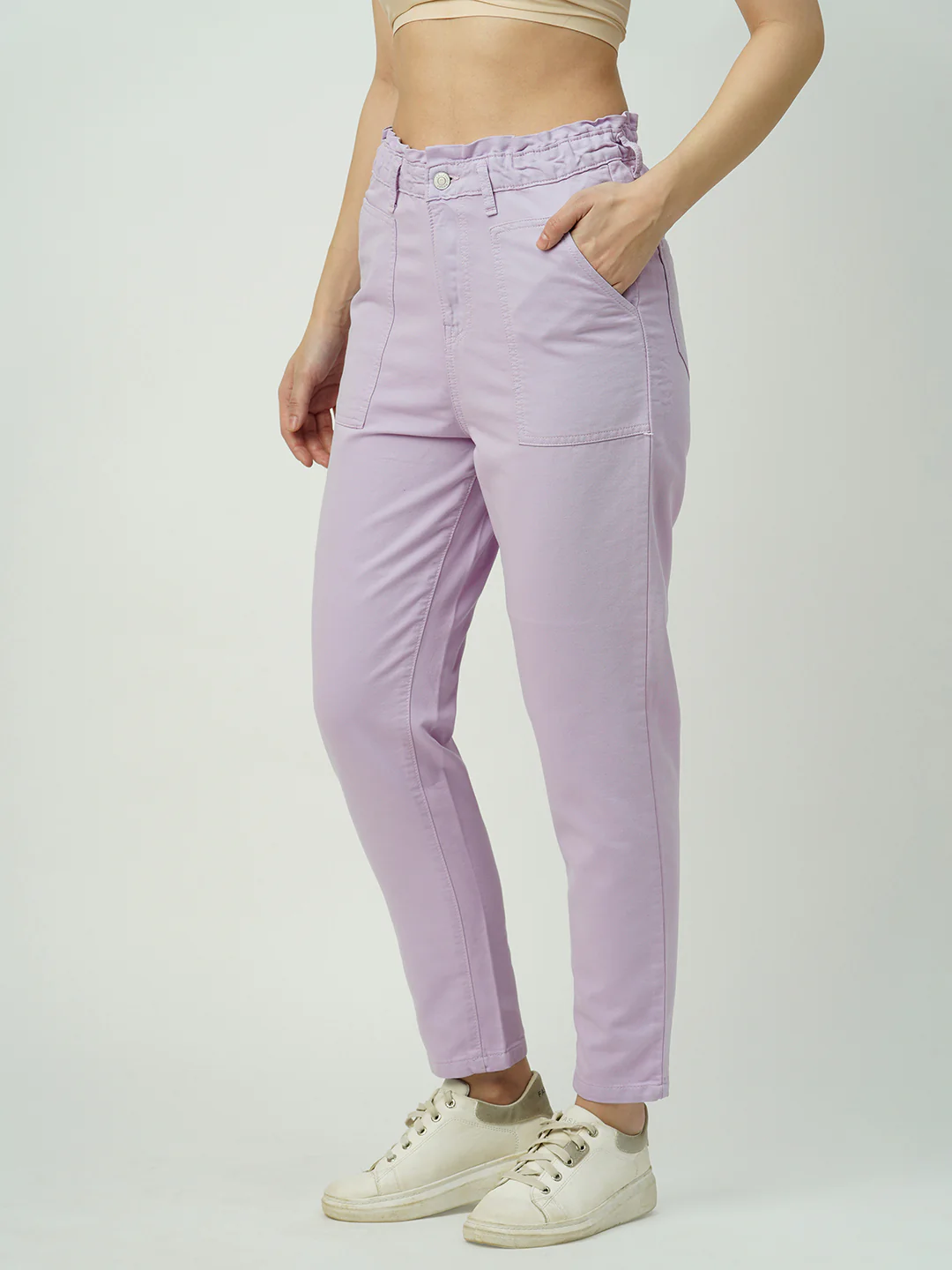 Women Lilac High-Rise Baggy Fit Jeans - Image 5