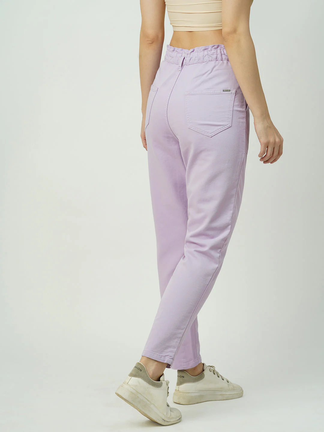 Women Lilac High-Rise Baggy Fit Jeans - Image 3