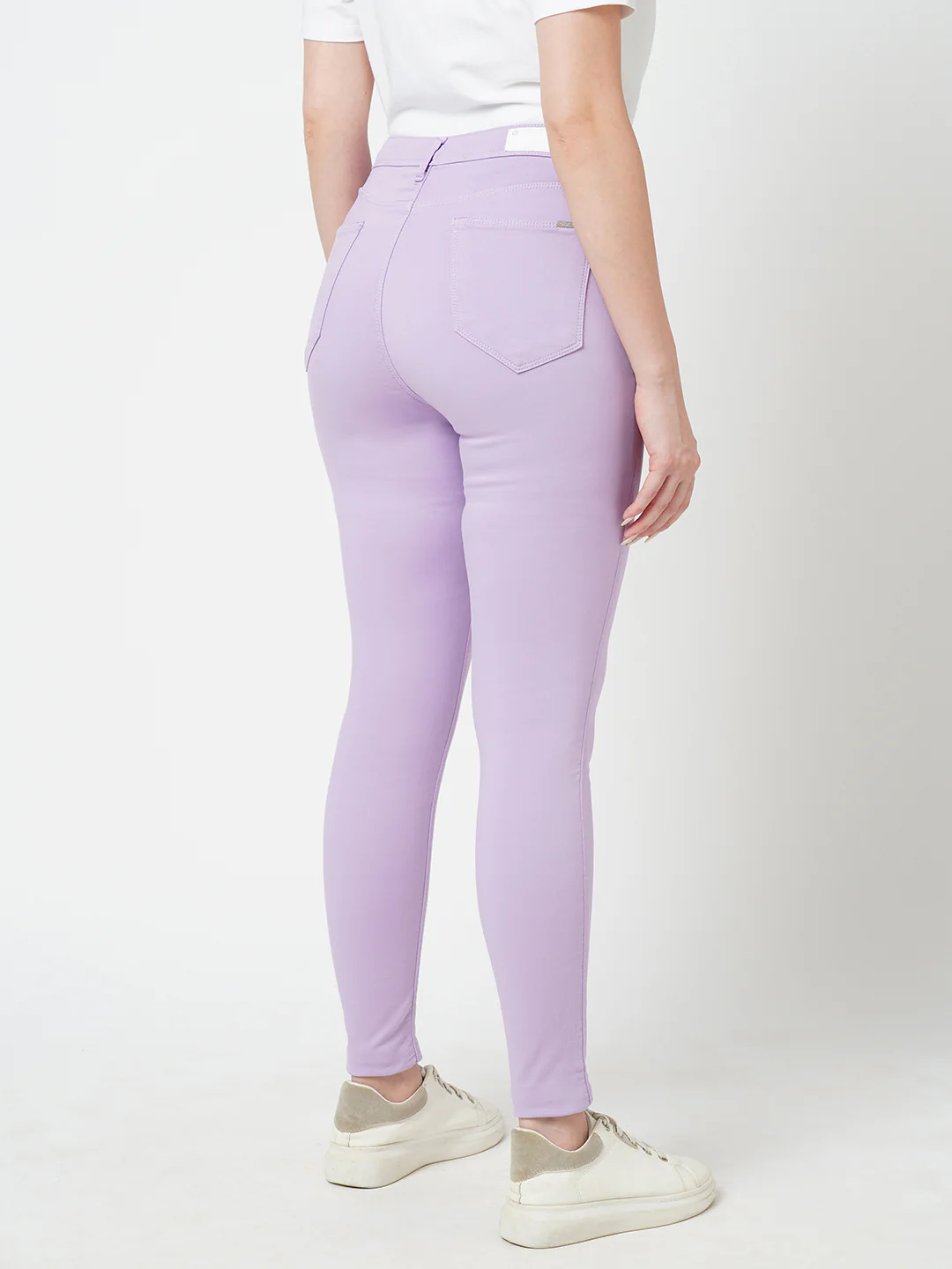 Women Lilac High-Rise Skinny Jeans - Image 3