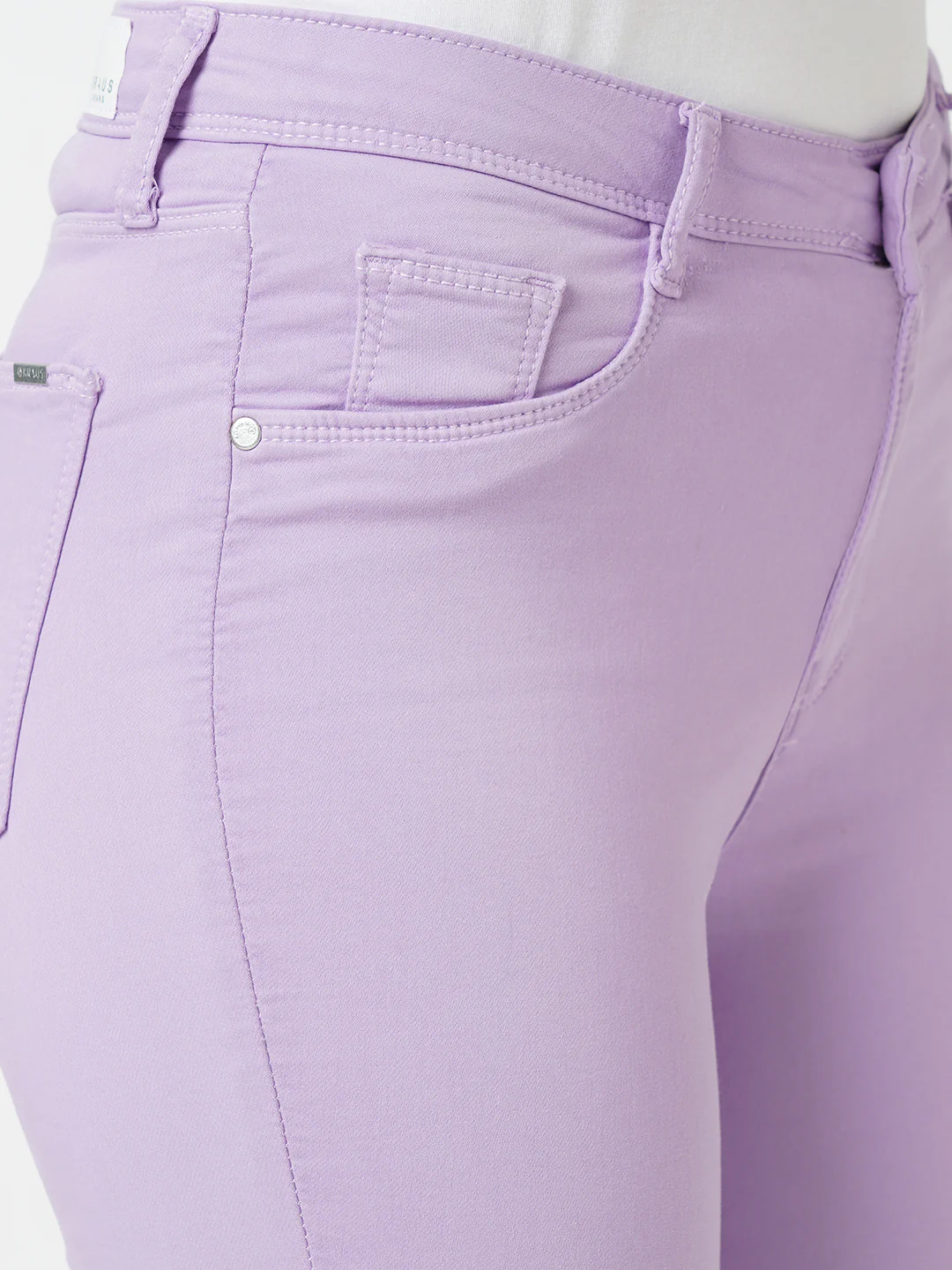 Women Lilac High-Rise Skinny Jeans - Image 5