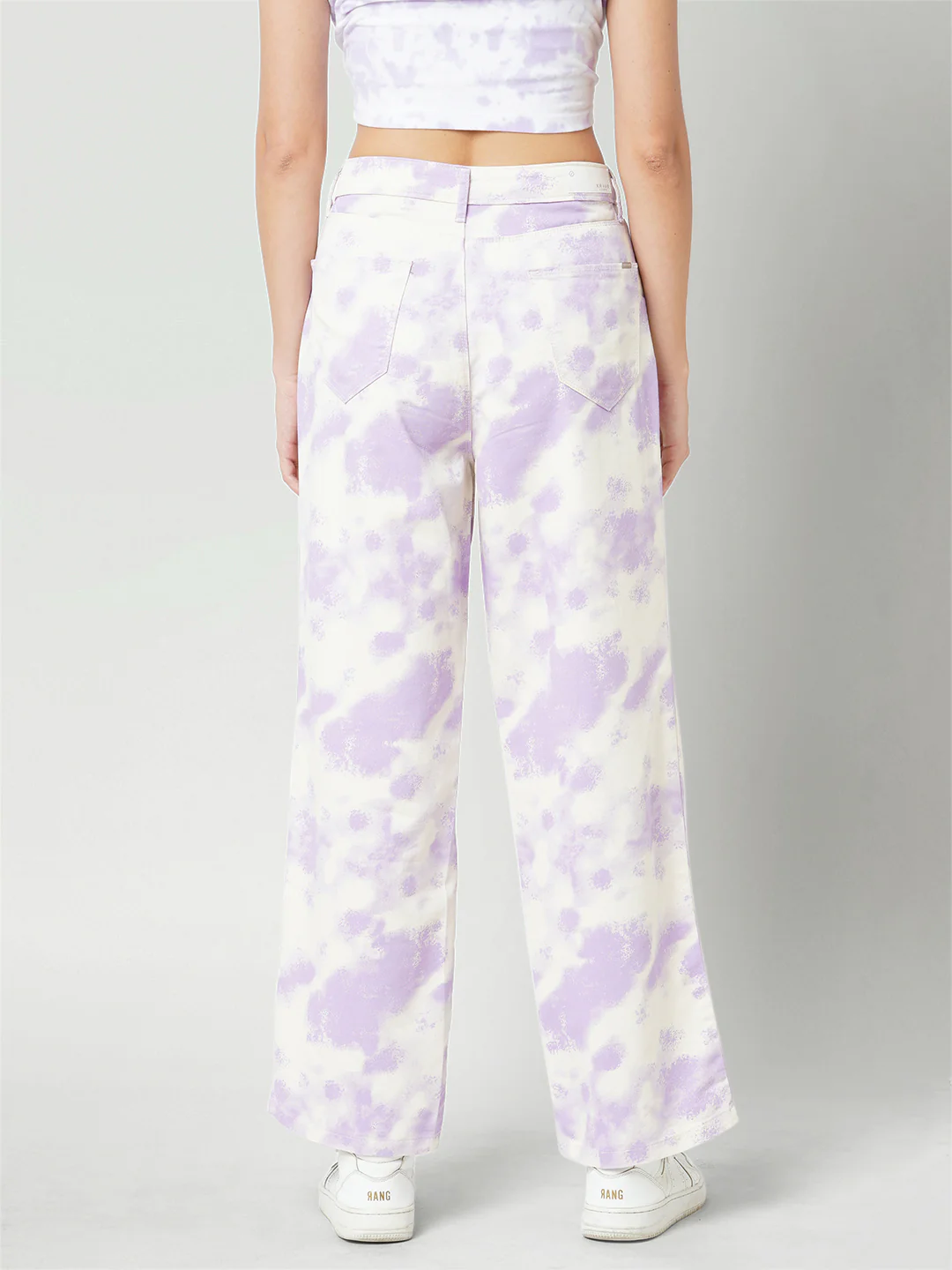 Women Lilac High-Rise Wide Leg Jeans - Image 3