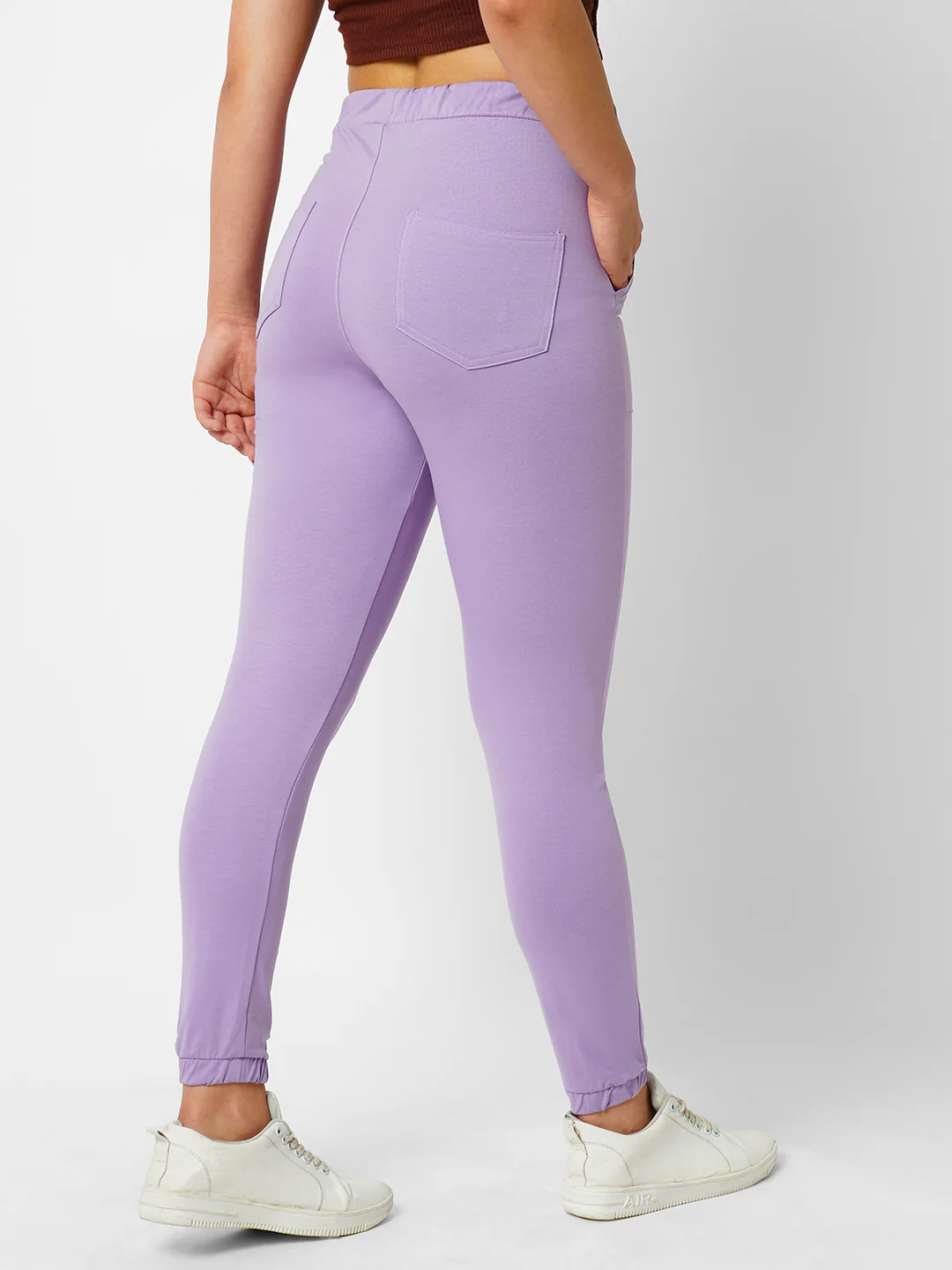 Women Lilac Mid-Rise Athleisure Jogger - Image 3