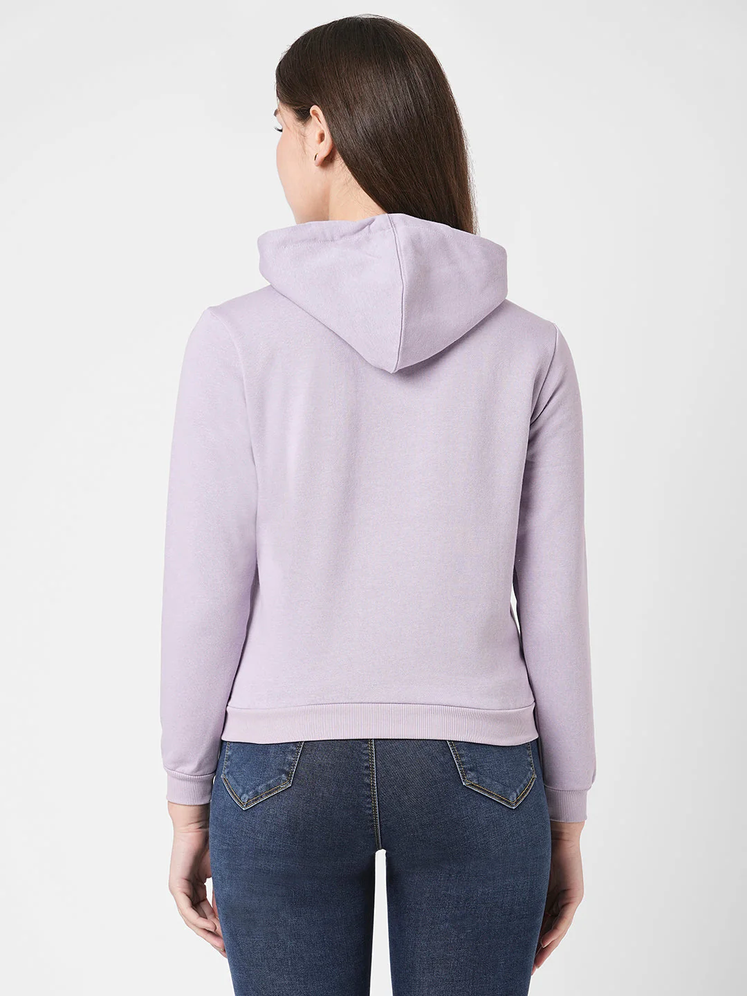 Women Lilac Printed Sweatshirt - Image 4