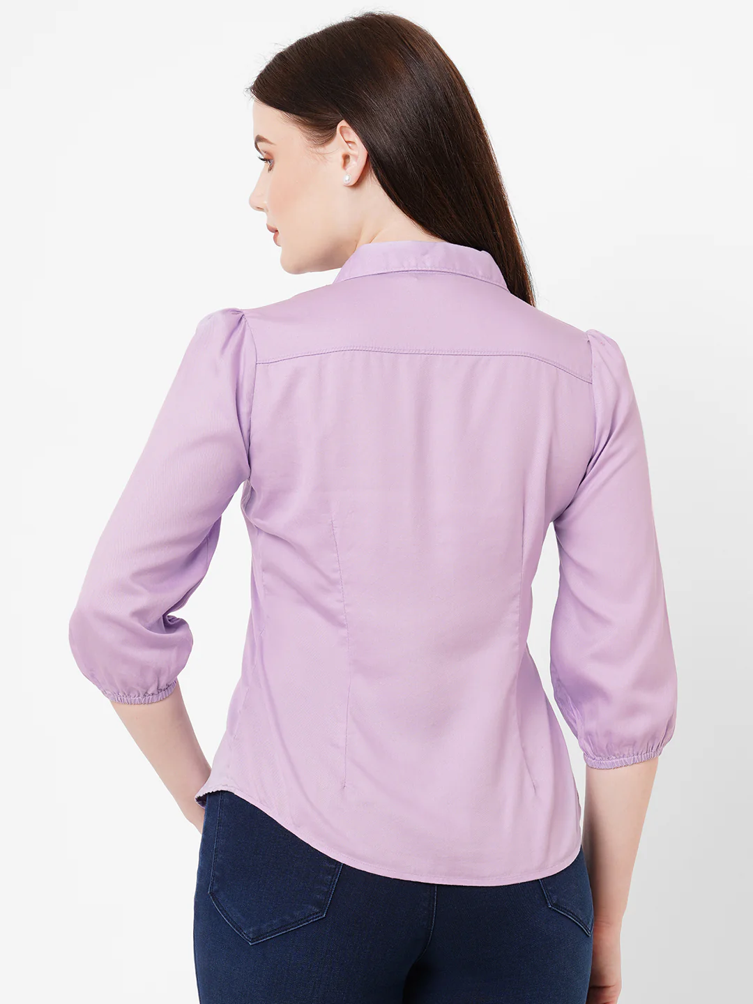 Women Lilac Shirt Top - Image 3