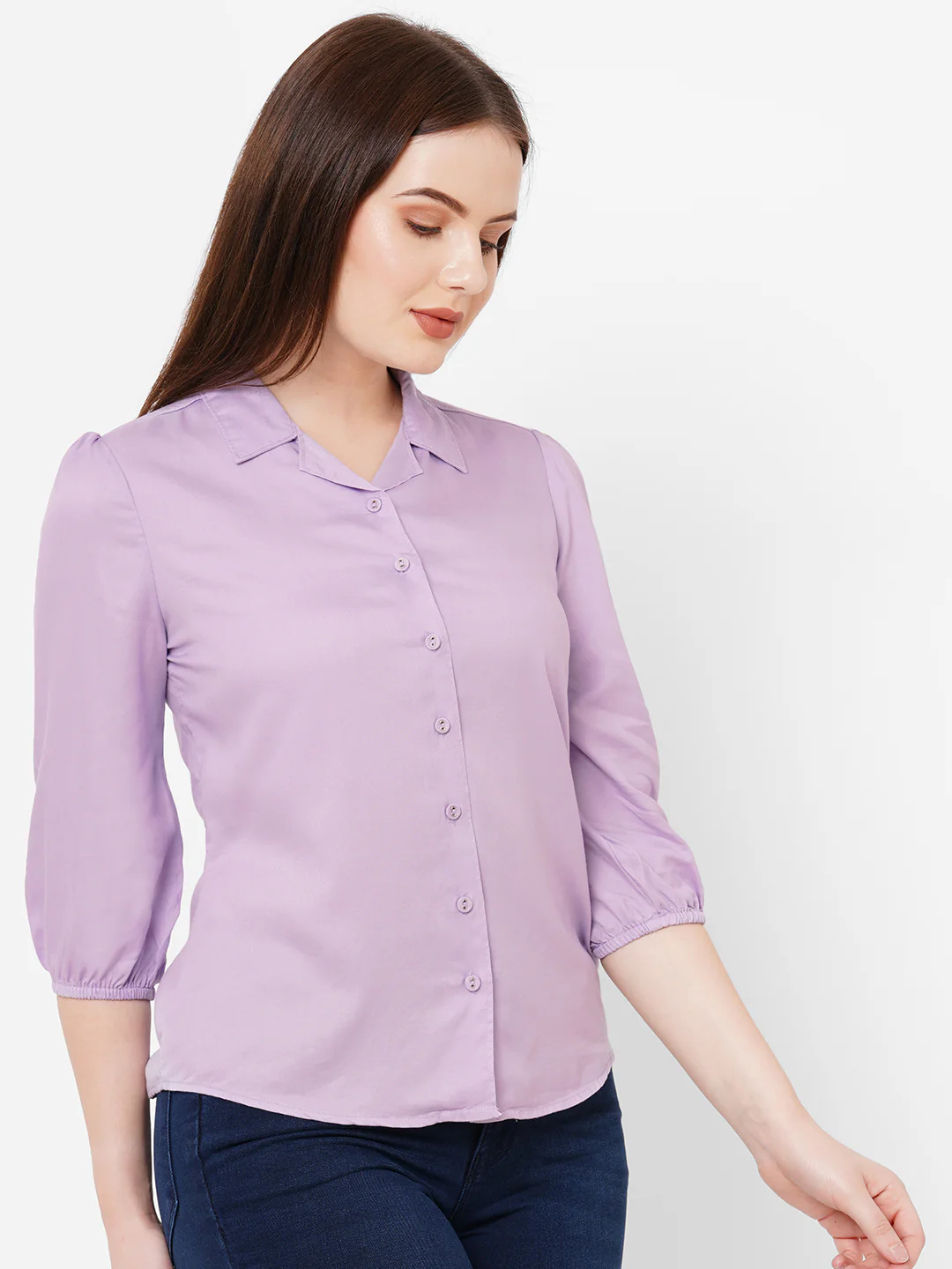 Women Lilac Shirt Top - Image 5