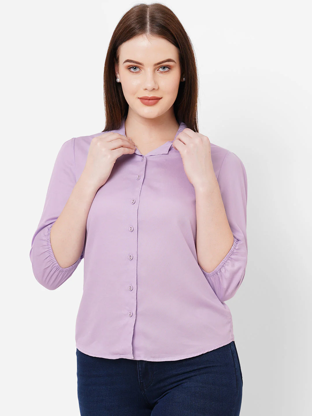Women Lilac Slim Shirt