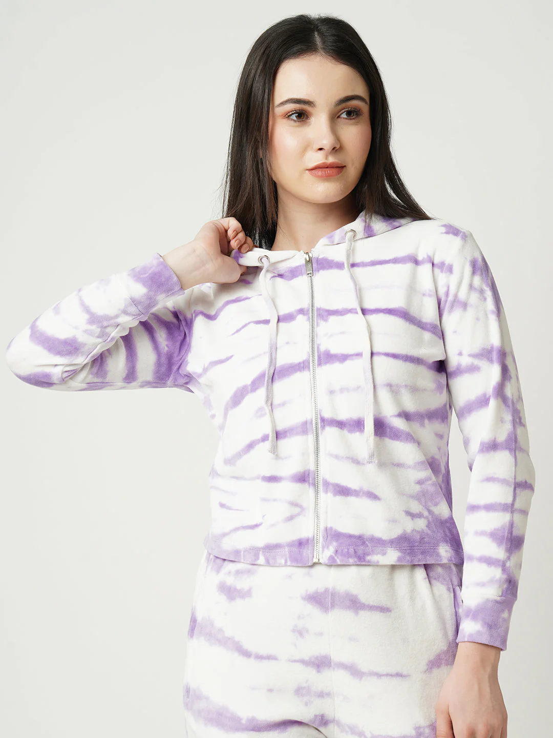 Women Lilac Tie & Dyed Sweatshirt - Image 2