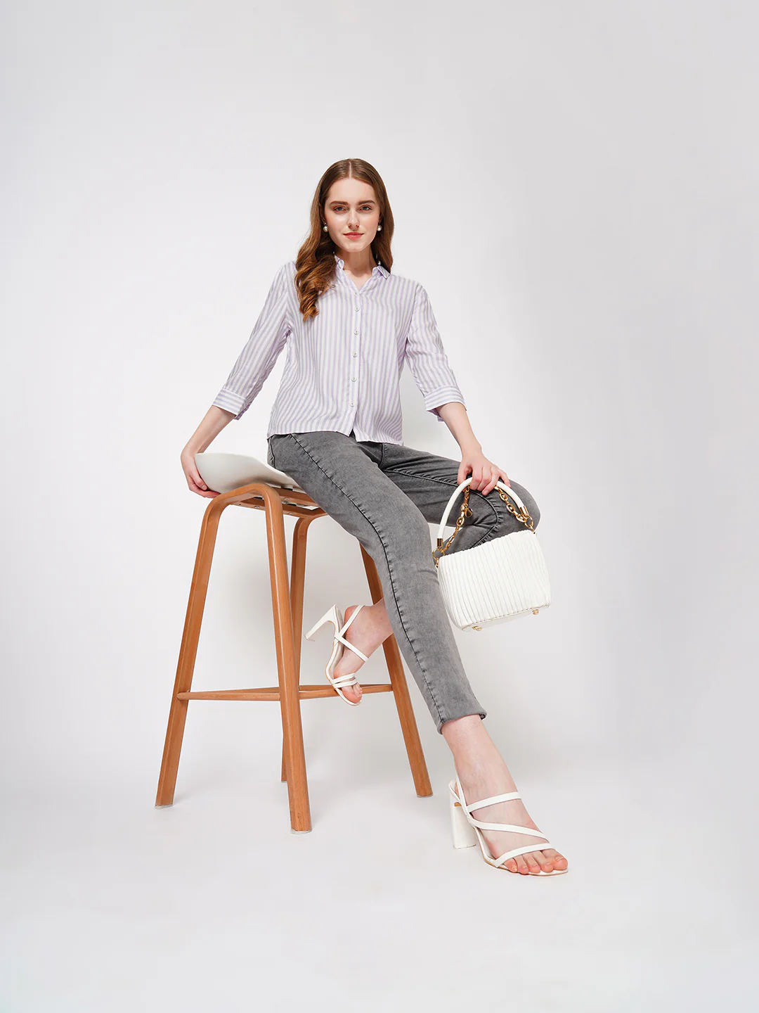 Women Lilac/White Shirt