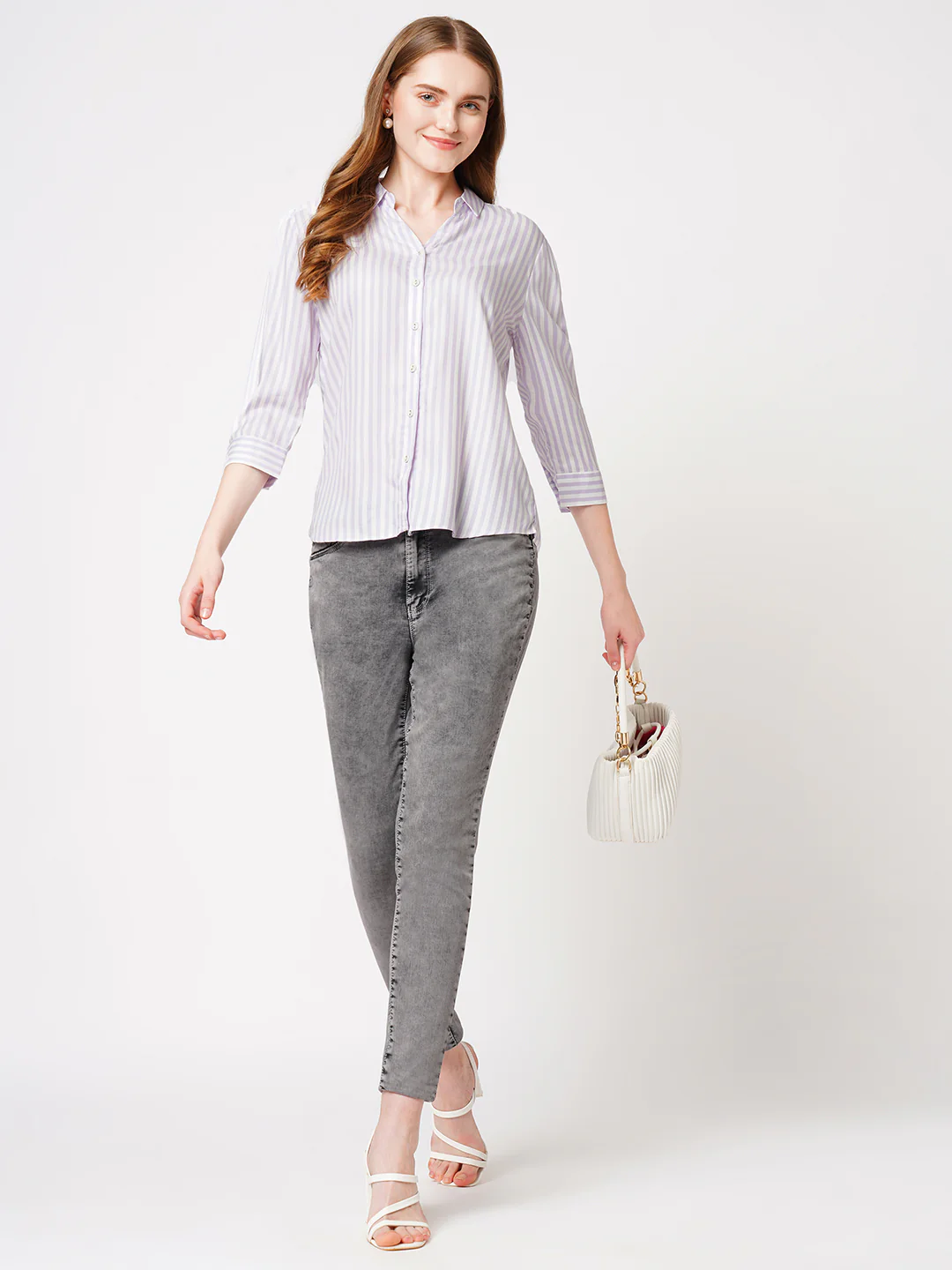 Women Lilac/White Shirt - Image 4