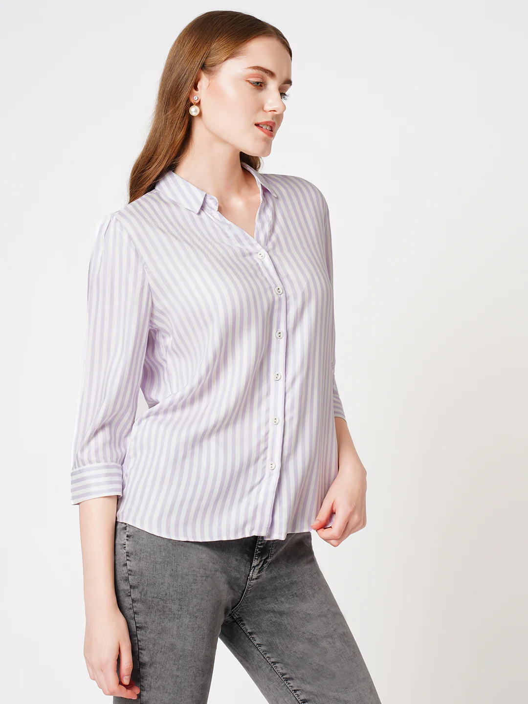 Women Lilac/White Shirt - Image 5