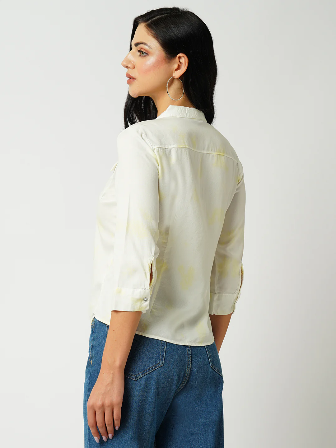Women Lime Tie/Dye Shirt - Image 3