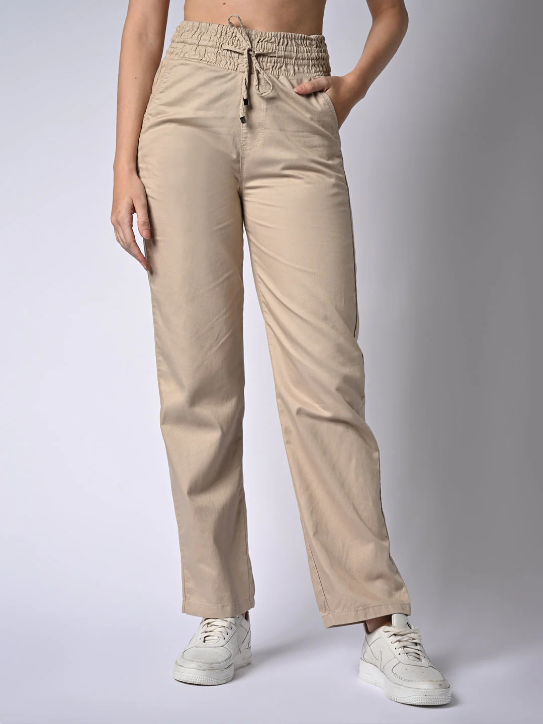 Women Loose Straight Fit Trousers - Image 2
