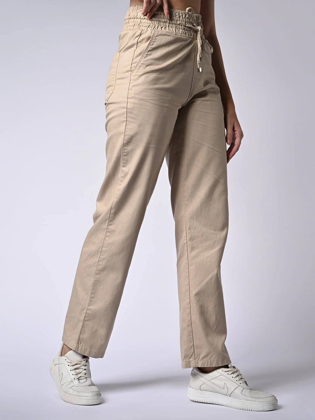 Women Loose Straight Fit Trousers - Image 4