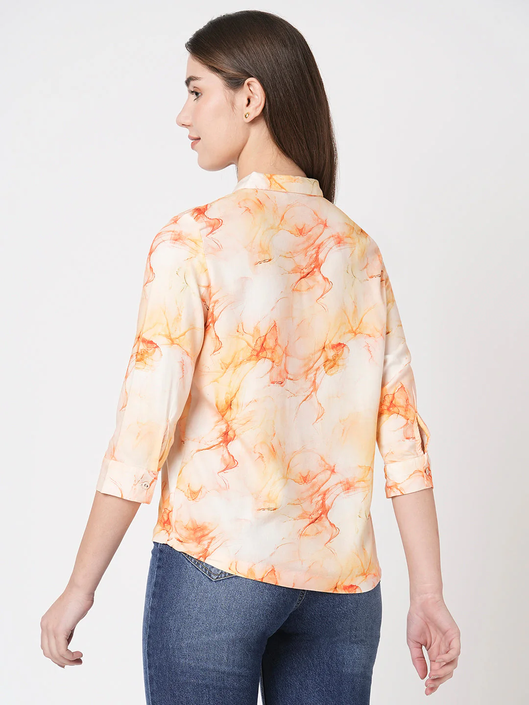 Women Marble Print Shirt - Image 3