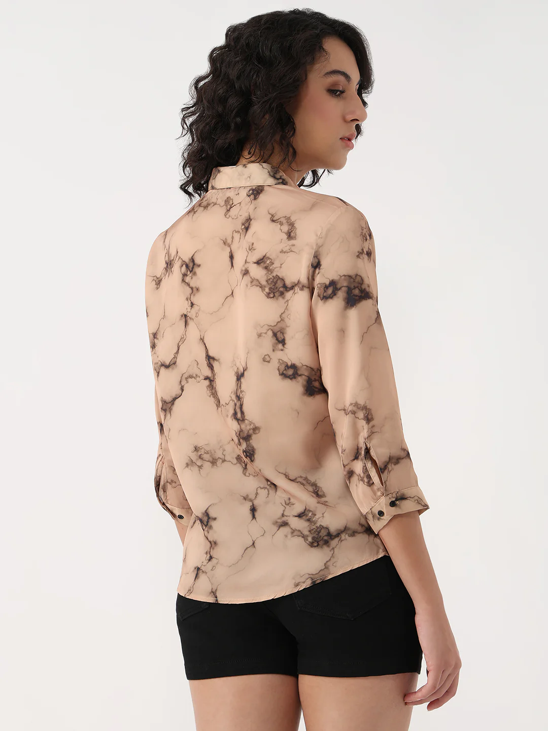 Women Marble Print Shirt - Image 3