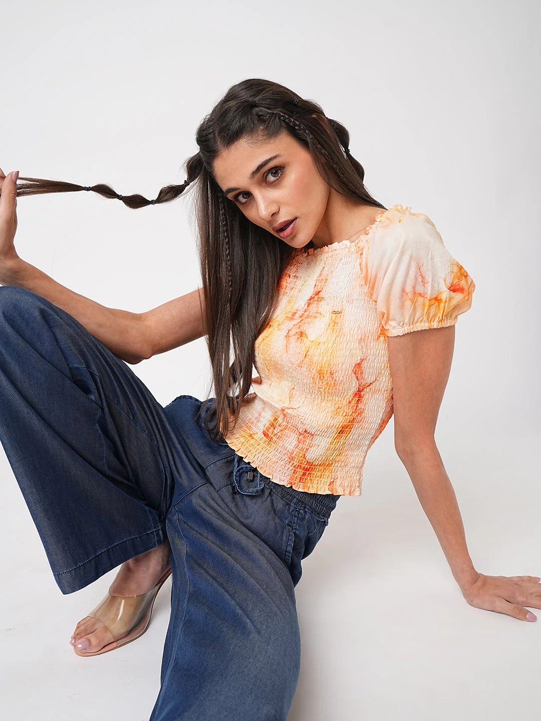 Women Marble Print Top - Image 4
