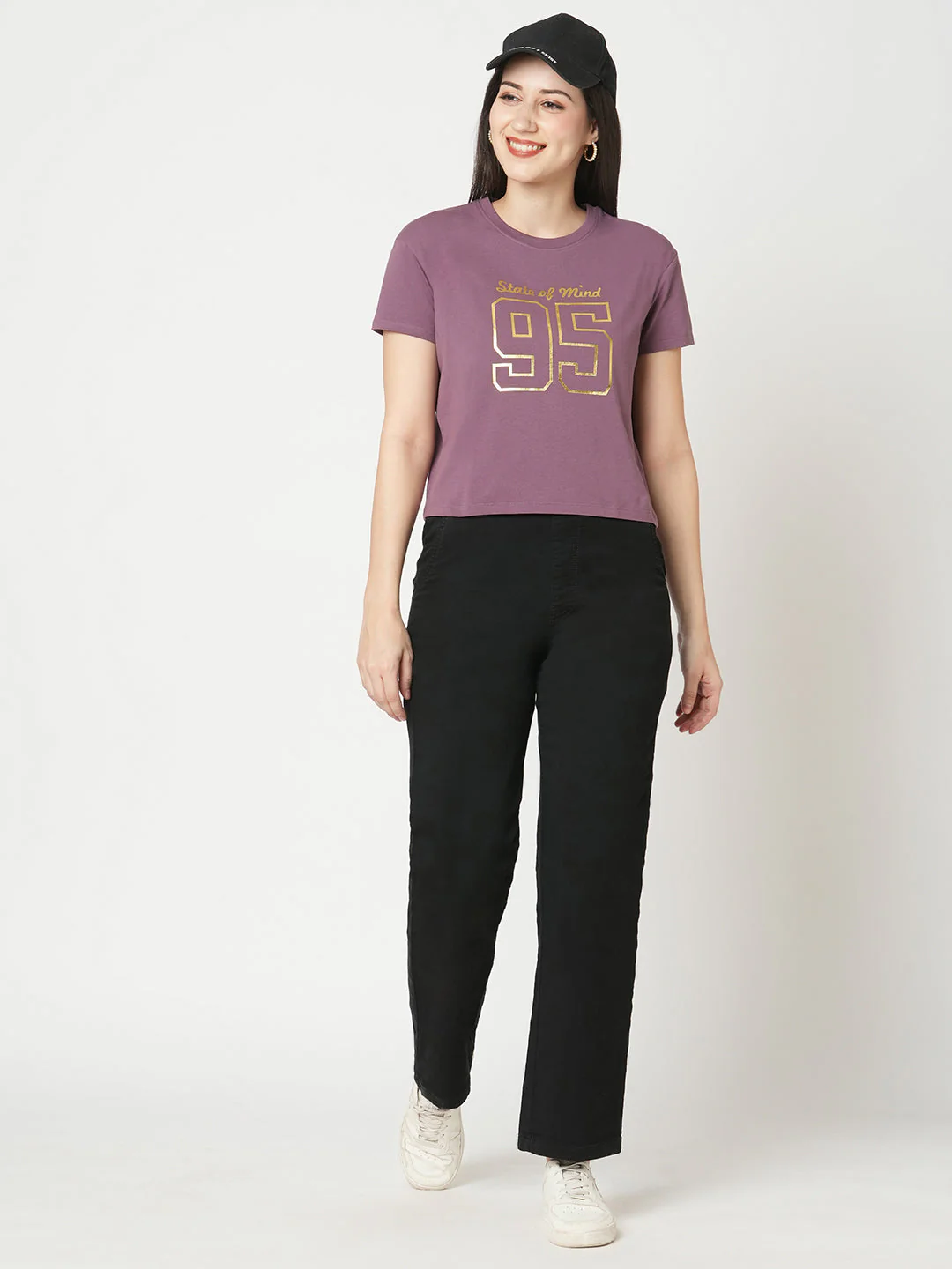 Women Mauve Graphic Tees - Image 2