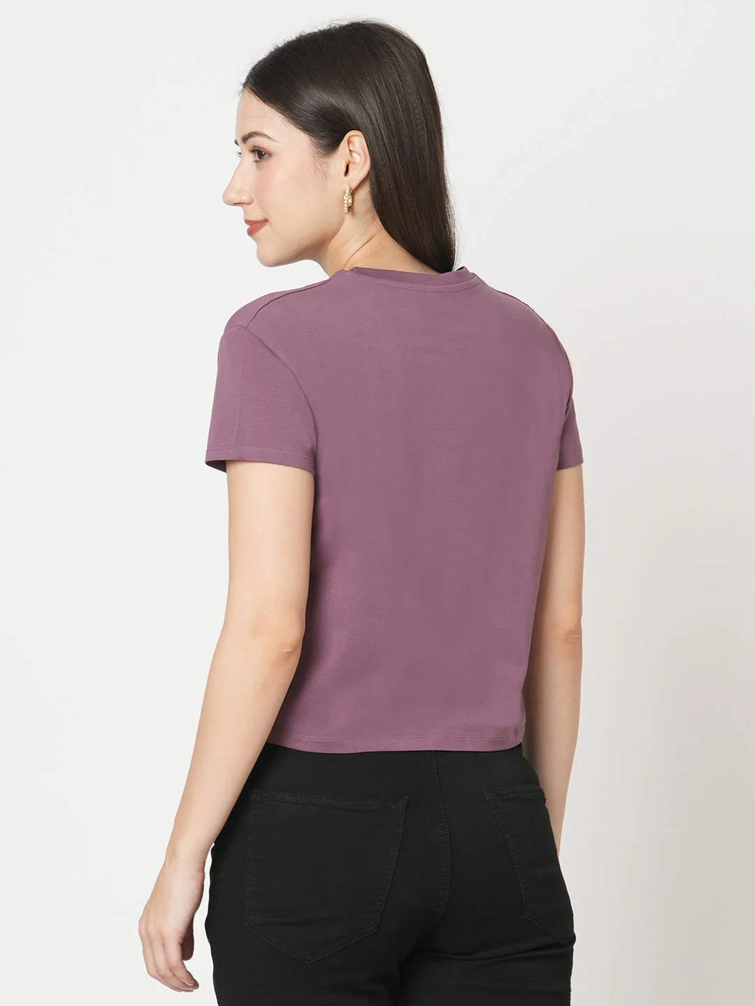 Women Mauve Graphic Tees - Image 4