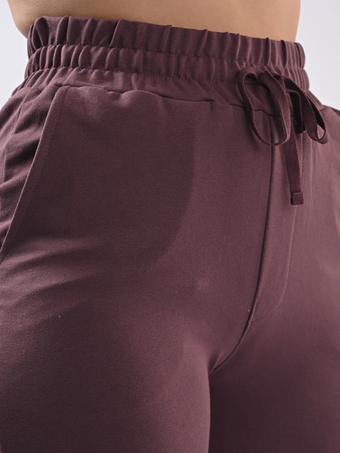 Women Mauve Wide Leg Joggers - Image 5