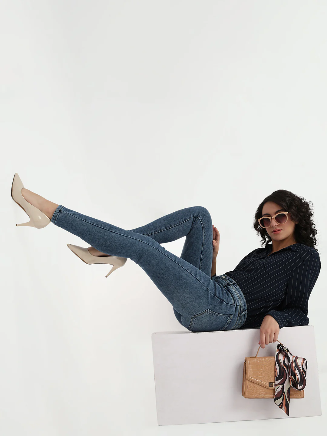 Women Medium Blue High-Rise Skinny Jeans