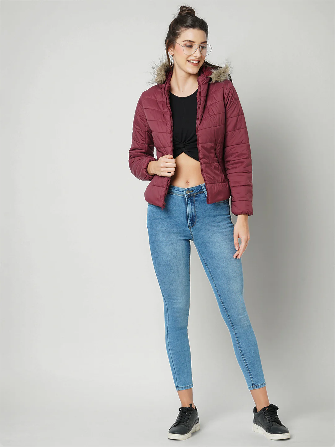 Women Mid Blue High-Rise Skinny Fit Jeans - Image 4