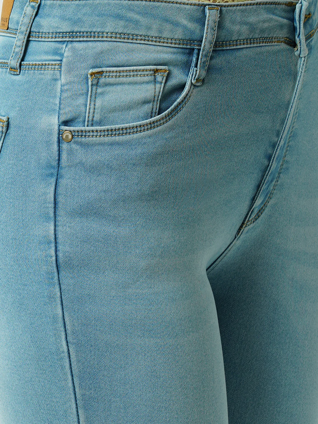 Women Mid Blue High-Rise Skinny Jeans - Image 5
