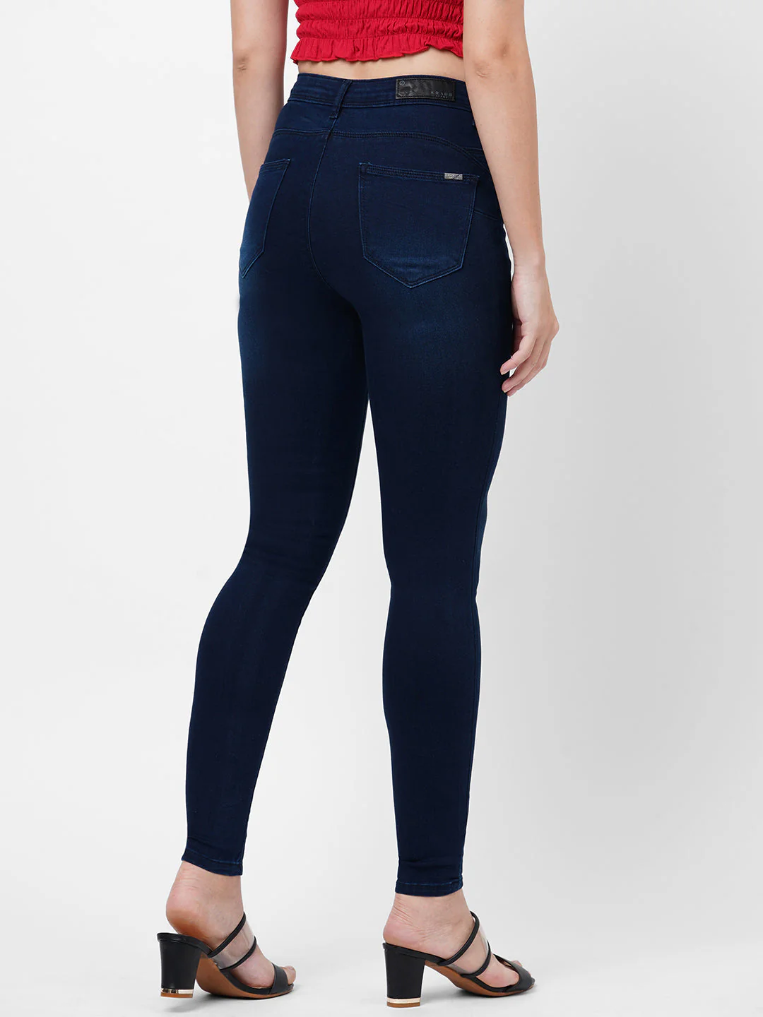 Women Mid-Rise Push Up Super Skinny Jeans - Image 3