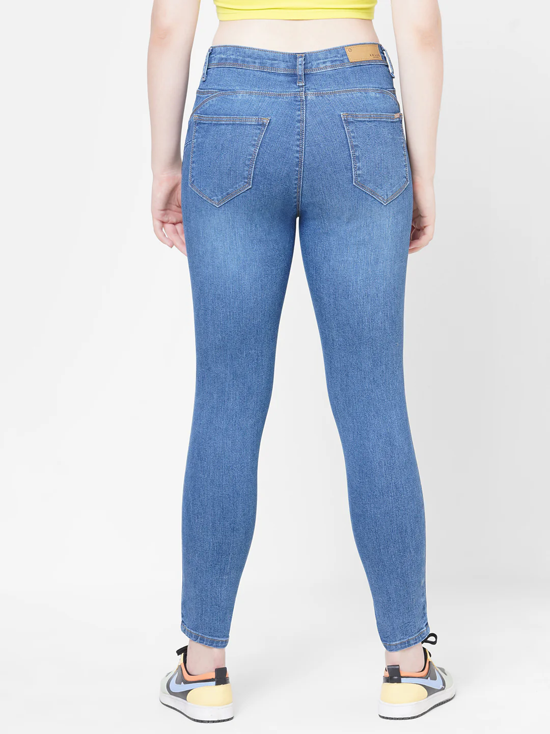 Women Mid-Rise Push Up Super Skinny Jeans - Image 3
