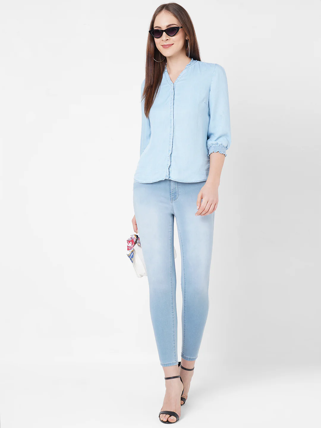 Women Mid-Rise Push Up Super Skinny Jeans - Image 2