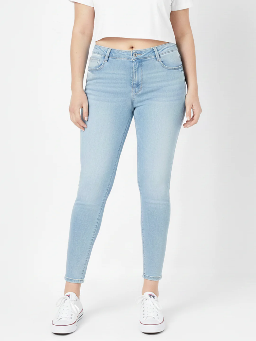 Women Mid-Rise Push Up Super Skinny Jeans - Image 2