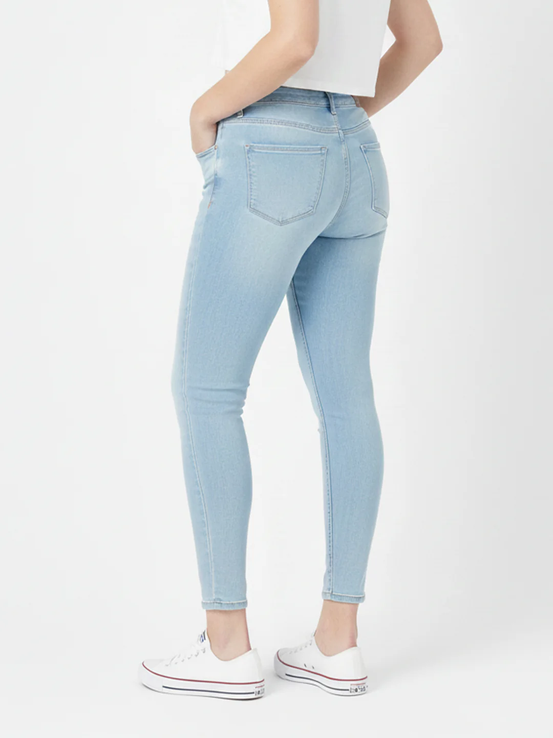 Women Mid-Rise Push Up Super Skinny Jeans - Image 3
