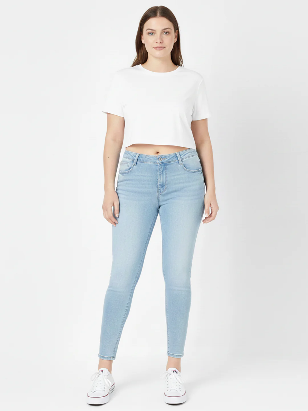 Women Mid-Rise Push Up Super Skinny Jeans - Image 5