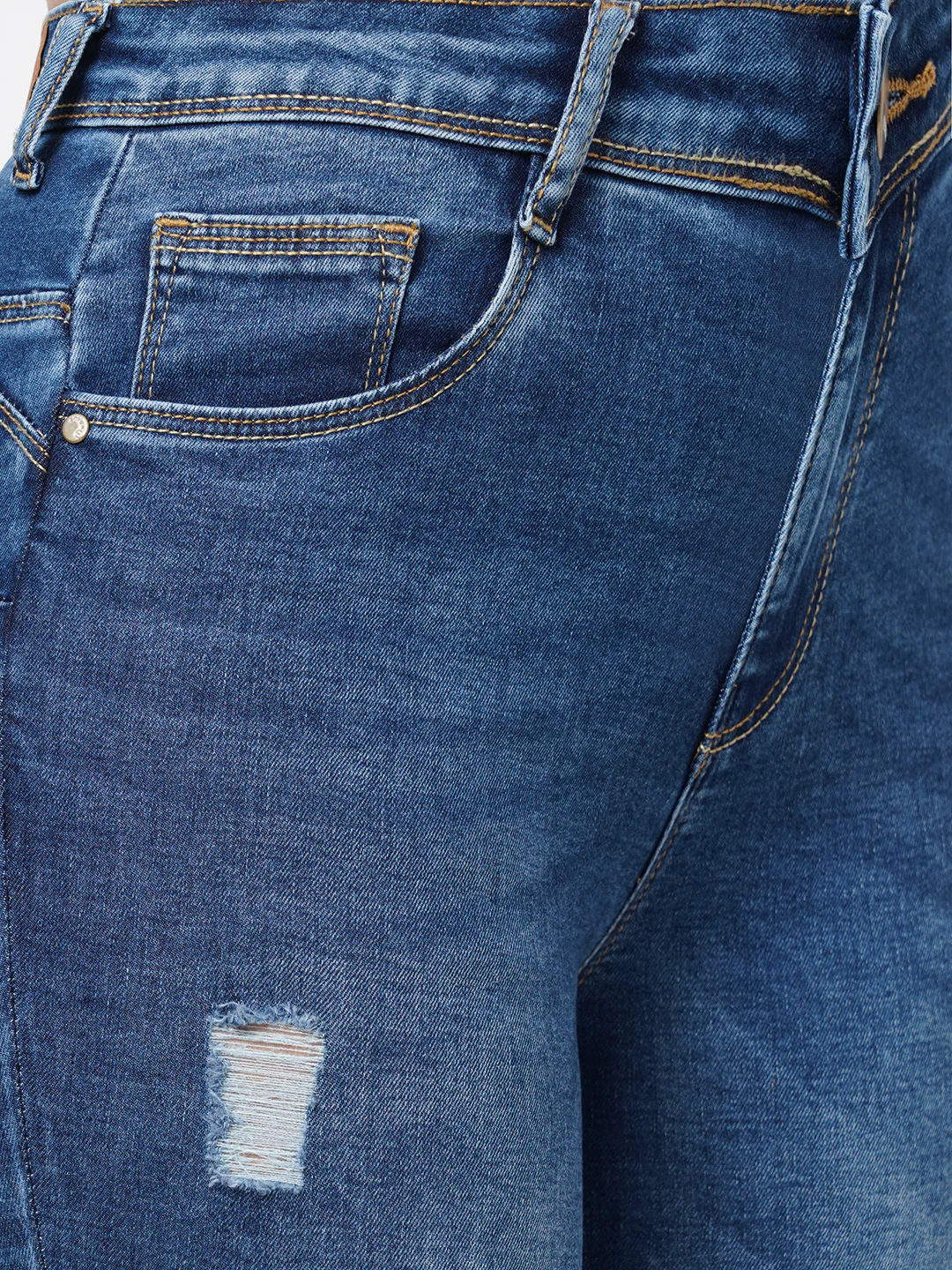 Women Mid-Rise Push Up Super Skinny Jeans - Image 6