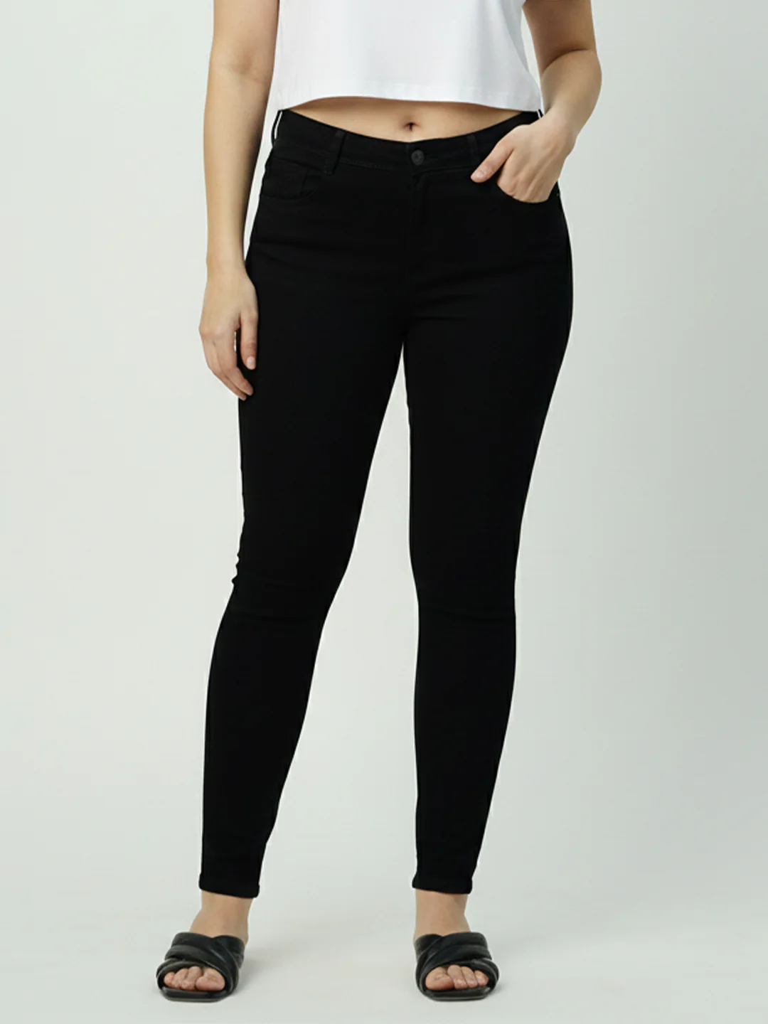 Women Mid-Rise Sculpt Fit Jeans - Image 2