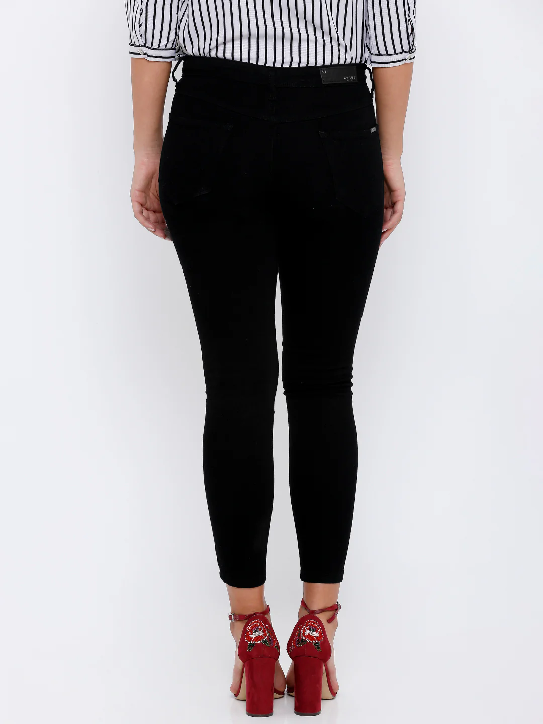 Women Mid-Rise Skinny Crop Jeans - Image 3