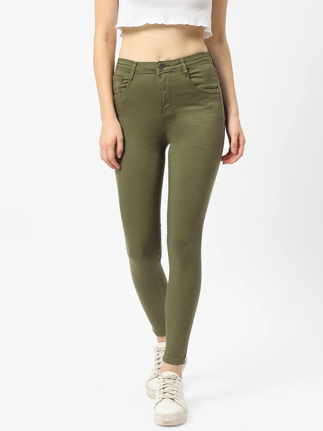 Women Mid-Rise Skinny Crop Jeans - Image 2