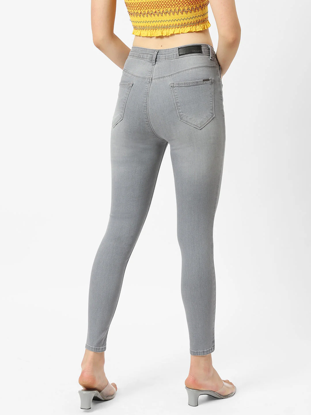 Women Grey Mid-Rise Skinny Jeans - Image 3